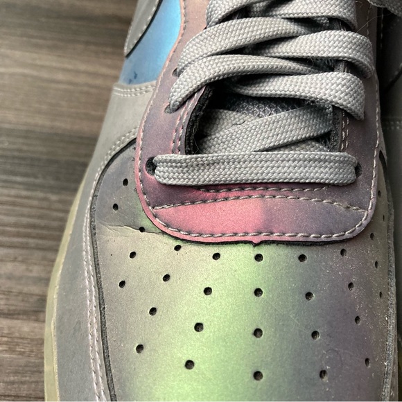 Men’s green, purple, & silver NIKE AIR FORCE 1’s - Picture 3 of 6